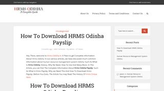 How To Download HRMS Odisha Payslip » Hrms Odisha
