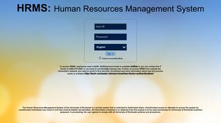 HRMS: Human Resources Management System - University of ...