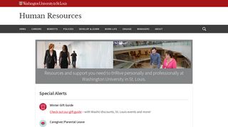 | Human Resources | Washington University in St. Louis