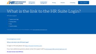 What is the link to the HR Suite Login? - HR Performance Solutions