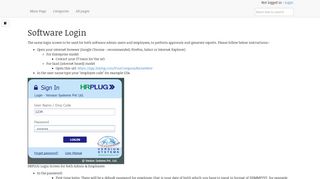 Software Login - HRPLUG Online Help