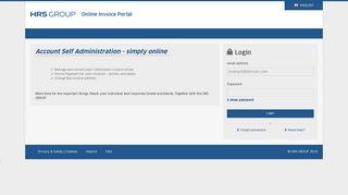 Login - Online Invoice Portal - Hotel Service Portal
