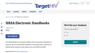 HRSA Electronic Handbooks | TargetHIV