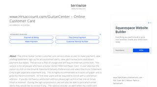 www.Hrsaccount.com/GuitarCenter – Online Customer Care - terriwise