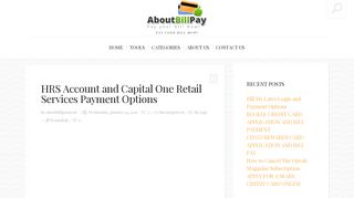 Www.Hrsaccount.com |Capital one retail services Bill - PayNow!