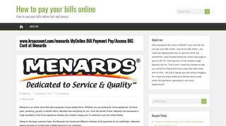 www.hrsaccount.com/menards MyOnline Bill Payment Pay/Access ...