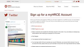 Sign up for a myHRCE Account | Halifax Regional Centre for Education