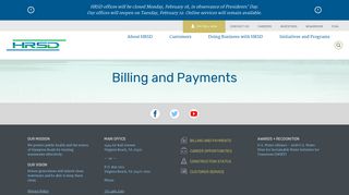 Billing and Payments | HRSD.com