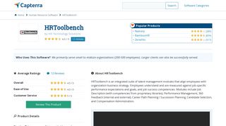 HRToolbench Reviews and Pricing - 2019 - Capterra