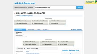 hrus-ess.hotelsogo.com at Website Informer. HumanSoft. Visit Hrus ...