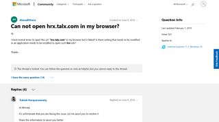 Can not open hrx.talx.com in my browser? - Microsoft Community