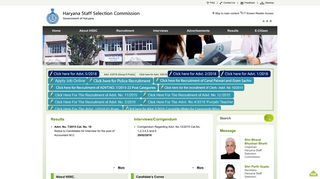 Haryana Staff Selection Commission, Government of Haryana | Home ...