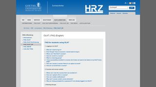 Goethe-Universität — OLAT | FAQ (English)