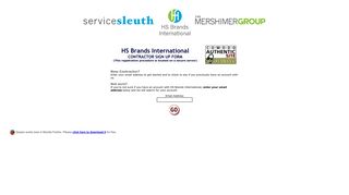 HS Brands International - Shopper Sign Up