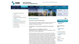 Hochschule Bremen - Modulanmeldung