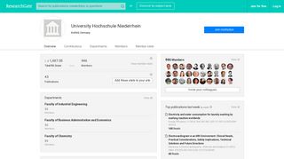 University Hochschule Niederrhein - ResearchGate
