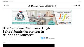 Utah's online Electronic High School leads the nation in student ...