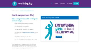 Health savings account - Health Equity