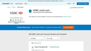 Top 266 Reviews and Complaints about HSBC credit card