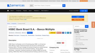 HSBC Bank Brasil S.A. - Banco Múltiplo (HSBC Bank ... - BNamericas