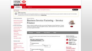 Business Invoice Factoring - Invoice Finance Price Indication - HSBC