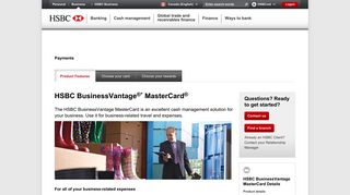 Business Mastercard, HSBC BusinessVantage MasterCard