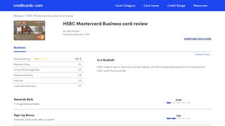HSBC Mastercard Business card review - Credit Cards