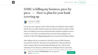 HSBC is killing my business, piece by piece — How to plan for your ...