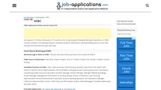 HSBC Application, Jobs & Careers Online - Job-Applications.com