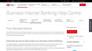 HSBC Security Device | Business Banking | HSBC UK
