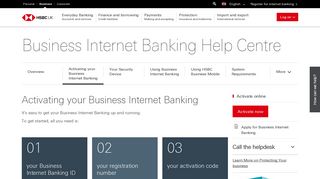 Business Internet Banking Activation | HSBC UK