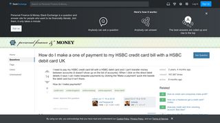 united kingdom - How do I make a one of payment to my HSBC credit ...