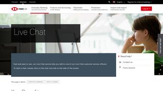 Live Chat | Business Banking | HSBC