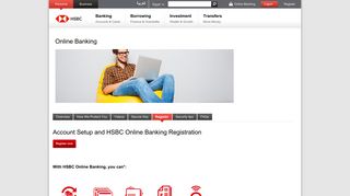 Register - Personal Internet Banking | HSBC Egypt