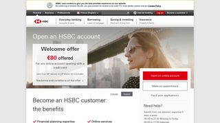 Open an online bank account - Online current account | HSBC
