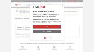 Log on to internet banking - HSBC Malta