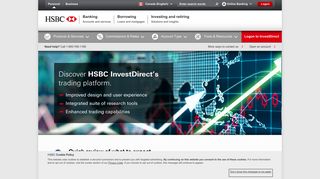 Welcome to the HSBC InvestDirect platform - HSBC Canada