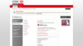 Contact us: Commercial Banking: Offshore: HSBC UK