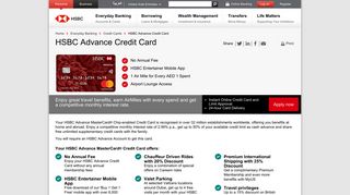 HSBC Advance Credit Card | HSBC UAE