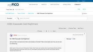 HSBC Kawasaki Card Nightmare - Page 2 - myFICO® Forums - 1416206