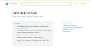 HSBC UK direct feeds - Xero Central