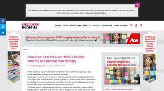 Employee Benefits Live: HSBC's flexible benefits and pension plan ...