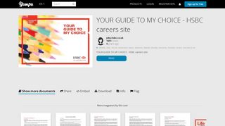 YOUR GUIDE TO MY CHOICE - HSBC careers site - Yumpu
