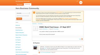 Xero Community - HSBC Bank Feed issue...