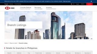 ATM Branch Service Locator | HSBC Philippines