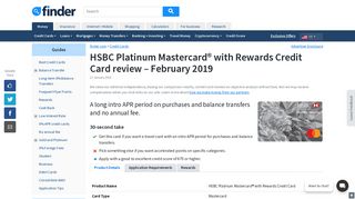 HSBC Platinum Mastercard with Rewards review | finder.com
