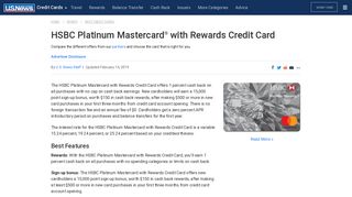 HSBC Platinum MasterCard with Rewards Review | U.S. News
