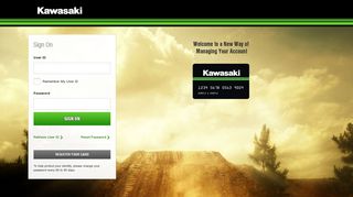 Kawasaki Credit Card: Sign On