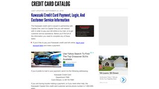 Kawasaki Credit Card Payment, Login, and Customer Service ...