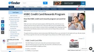 HSBC Credit Card Rewards Program | finder.com.au